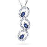 Tanzanite Pendant - 0.60 Ct Diamond & Tanzanite Pendant