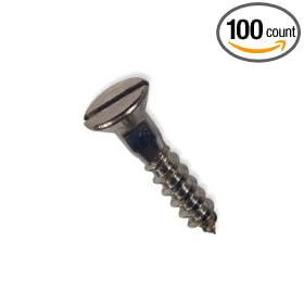 #14X1 1/2 Slotted Flat Head Wood Screw (100 count)