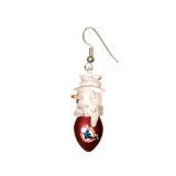 Miami Dolphins Set of 1" Snowman Baseball Earrings - NFL Football