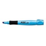 Sharpie 21810 Sharpie Accent Grip Highlighter, Chisel Tip, Smear Guard Ink, Fluorescent Blue, Box of 12