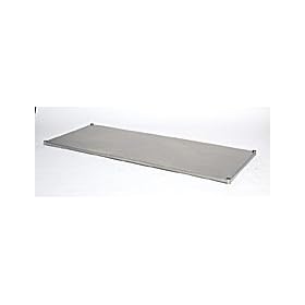[Itm] 18"W x 48"L [Acsry To]: Solid Steel Shelves - Galvanized Steel - 18"W x 48"L