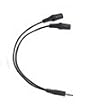 3.5mm Earphone / Handsfree Splitter (Black) for Microsoft mp3