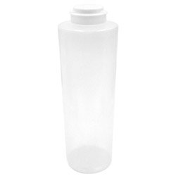 24 Ounce Clear Hinged Top Squeeze Bottle (06-0529) Category: Plastic Squeeze Bottles and Lids