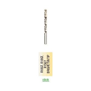 Precision Twist #33 Jobber Length Drill HSS TiN Coated Tip 1 1/2" Flute 2 5/8" L