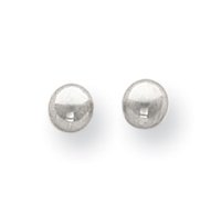 14k White Gold 4mm Ball Childrens Earrings
