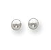 14k White Gold 4mm Ball Childrens Earrings