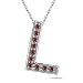 Initial Pendant - 1/4 Ct Red Diamond \'L\' Initial Pendant