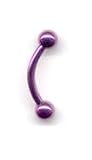Titanium Curved Barbell in Pink. Size is 14 guage by 3/8 in length