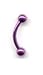 Titanium Curved Barbell in Pink. Size is 14 guage by 3/8 in length