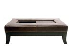 Ashland Full Leather Cocktail Ottoman