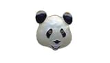 Panda Face Silver and Enamel Pin
