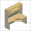 Bush Furniture Hansen Cherry Corsa Series Computer Desk with Hutch