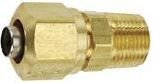 Air Brake Compression Male NPT Connector, 1/8" tube size to 1/4" tube size