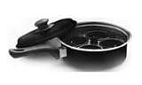 from ELITEHOUSEWARES BLACK NON-STICK 4-CUP EGG POACHER