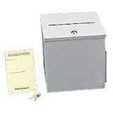 Buddy Products 5620-32 Recycled Steel Suggestion Box W/Locking Top, 8-1/2W X 8D X 9-3/4H, Platinum