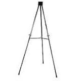 Boone 3-Leg Jumbo Telescoping Easel, Silver Polished Aluminum