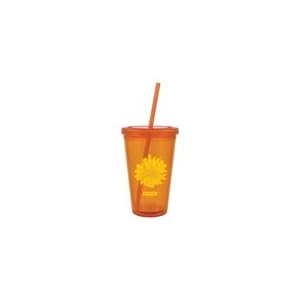 Orange Blossom Spirit 16oz Double Wall Acyrlic Tumbler with Straw-BPA FREE