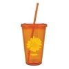 Orange Blossom Spirit 16oz Double Wall Acyrlic Tumbler with Straw-BPA FREE