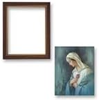 Woodtone Finish Frame. Print Under Glass. Boxed. Frames Come with Easel Back Stand As Well As Metal Hangers for Wall Mounting. -- Polystyrene/glass/ Cardstock -- 10" X 12.5" Hframed Mystical Rose (Rosa Mystica).