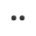 Black CZ 316L Surgical Steel Stud Earrings 4mm