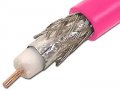 RG6 1000ft Copper Clad Steel Coaxial Satellite Cable Colored Pink