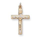 Sterling Silver Enameled Crucifix Pendant