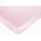 Pink and Brown Hotel Fitted Crib Sheet for Baby and Toddler Bedding Sets by JoJo - Solid Pink