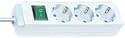 Brennenstuhl ECO Line Steckdosenleiste (3-fach, 1,5 m) weiß