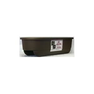 APOLLO PLASTICS 30 Mocha 2X4 Deck and Fence Railing Planter by 