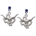 Longhorn - Texas Sapphire Swarovski Post Charm Earrings