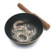 Singing Bowl, Tibetan Hand-painted Dragon; 6"