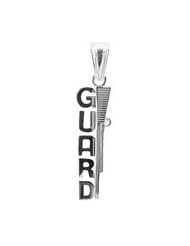 Color Guard and Rifle Charm in Sterling Silver