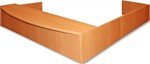 Lorell Laminate Reception Counter in Cherry - 72 x 83 x 14