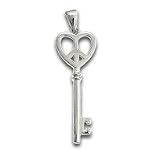 NY Fifth Ave Designer Inspired Heart Shaped Peace Sign Key Pendant