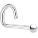 14k White Gold 1.5mm Ball Left Nostril Screw Ring 20 Gauge