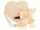 Betsey Johnson Quilted Love SLG Heart Wristlet Wristlet Handbags - Beige
