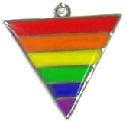 Rainbow Pride Triangle Charm