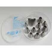 12 Piece Large Pastry Tube Set (13-0924) Category: Pastry Tips and Tubes by August Thomsen Corporation