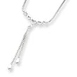 Sterling Silver Hearts with Dangles Necklace - 16 Inch