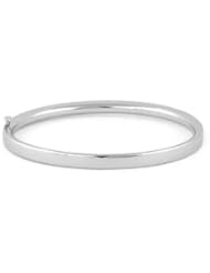 Child 14K White Gold High Polished Plain Bangle