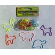 Set of 72- Silly Farm Animal Shaped Rubber Bands or Elastic Bandz- Assorted Designs