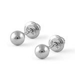 Cheap Girls Jewelry Sterling Silver 4mm Ball Screw Back Childrens Earrings For Girls For Sale