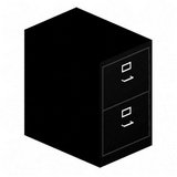 2 Drawer File Cabinet - Black