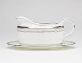 Noritake 4816416 Masters - Pearl Luxe Gravy Boat with Tray 16-oz.