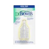 Dr. Browns Natural Flow Silicone Nipples for Standard Bottles, Level 2/3+ months 3 ea