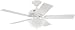 Hunter Ceiling Fans 22390 Brookline Fan - White Builder Light Kit Indoor Fan 52" Blade Span
