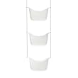 Hanging Basket Shower Caddy - Hangs from Shower Head or Curtain Rod (White) (36 1/4"H x 11"W x 5"D)