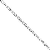 Sterling Silver .5mm Fancy Chain Necklace - 16 Inch - Italian