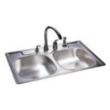 Buy FrankeUSA FDS704NB Double Bowl Stainless Steel 33x22in. Topmount Sink by Franke