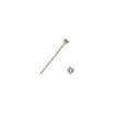 Silver Gold Plated Ball Nose Stud - 1.8 mm Straight with CZ - Sold Individually
